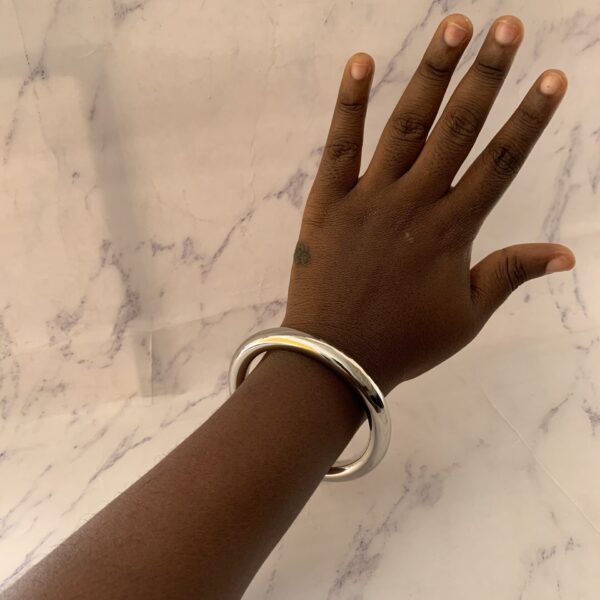 CHUNK SALLY BANGLE SILVER