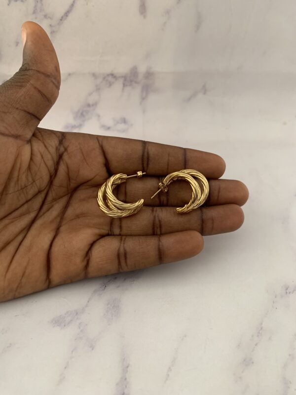 BIG 3MINI HOOP EARRING