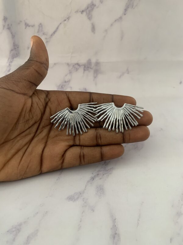 FAN SILVER EARRINGS