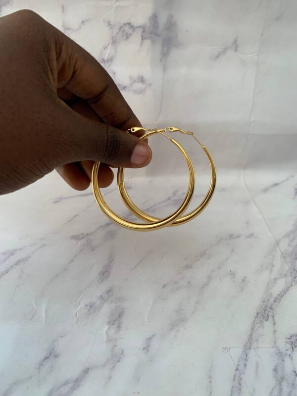 CLASSIC 2 HOOP GOLD EARRING