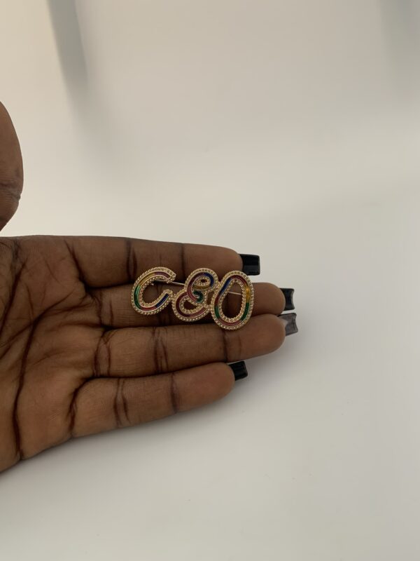 CEO STONE BROOCH