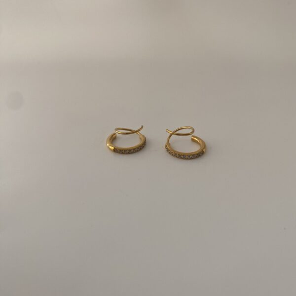 STONED LOOP EARRINGS