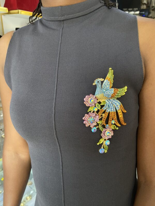 BOG PEACOCK BROOCH