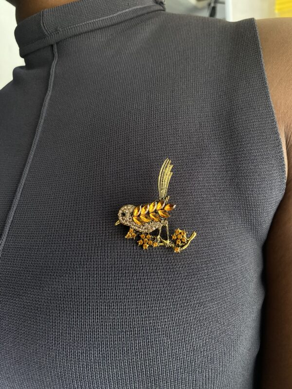 PARROT GOLD BROOCH