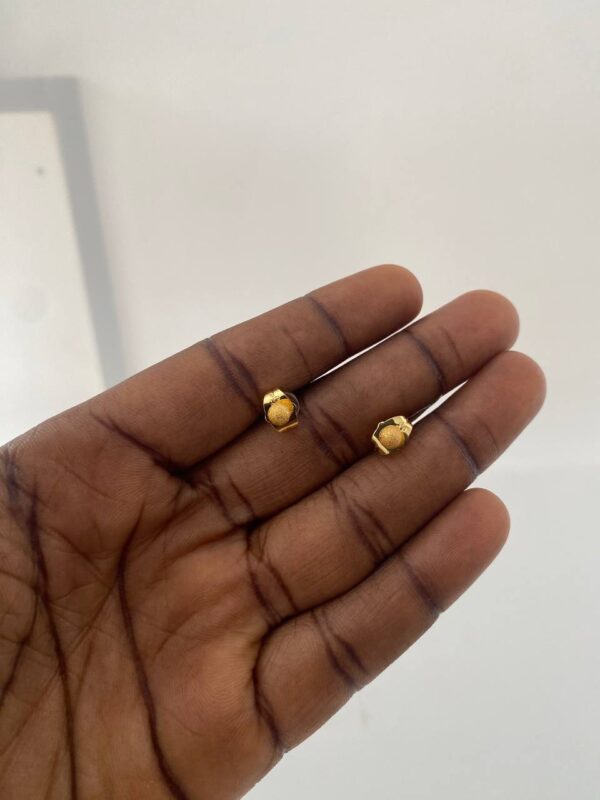 3MM GOLD REPLICA STUD EARRING