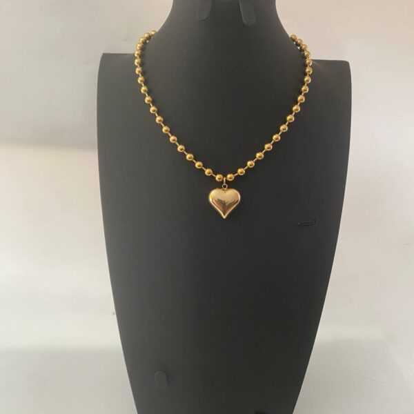 BEADED HEART NECKLACE