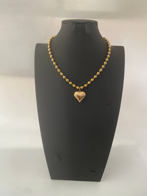 BEADED HEART NECKLACE