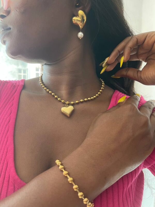 BEADED HEART NECKLACE - Image 2