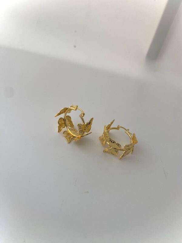 BUTTERFLY HOOP EARRING