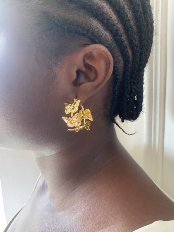 BUTTERFLY HOOP EARRING - Image 2