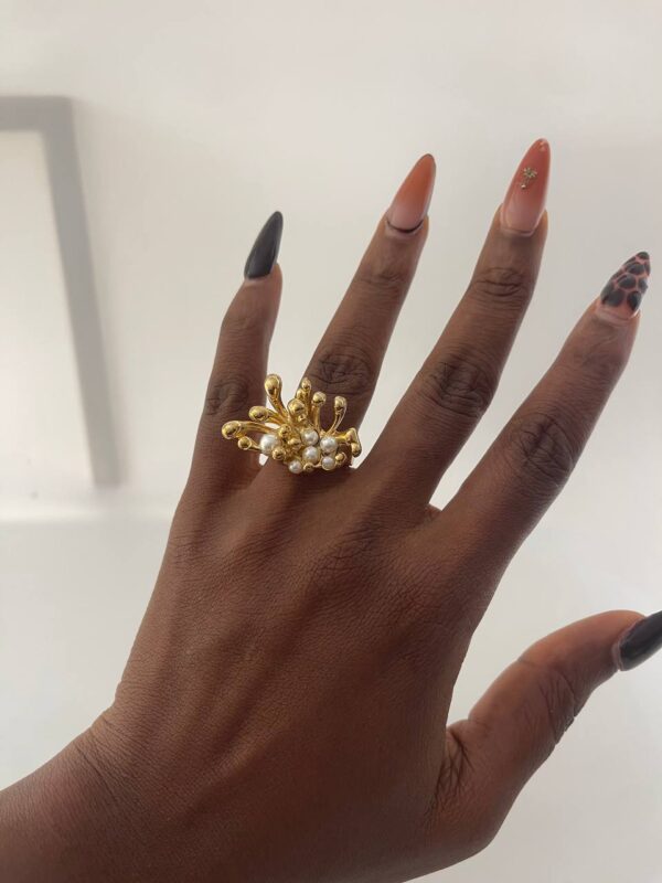 CLUSTER PEARL RING SIZE 10