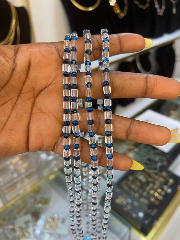 WHITE ND BLUE SARAFINA WAISTBEAD