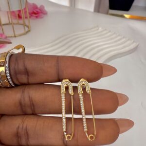 STONE PIN EARRING