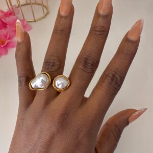 2PEARL BEAN RING