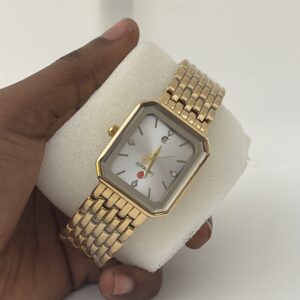 LOOKWORD SQUARE WHITE WATCH