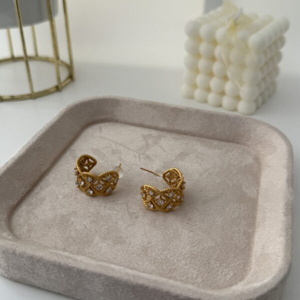 STONE BRAIDE EARRING