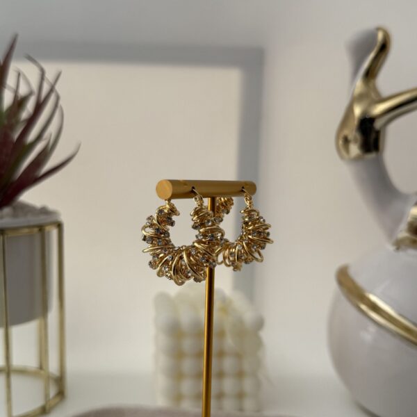 STONED SWIRL EARRING