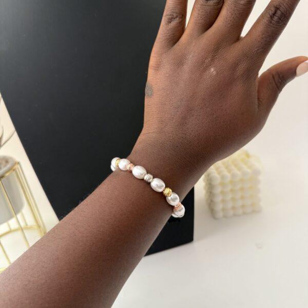 CHUNKY PEARLED DIAMOND BRACLET
