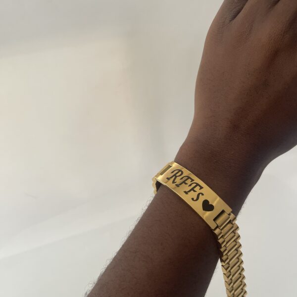 ENGRAVE GOLD BIG ROLEX BRACELET