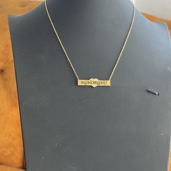 ENGRAVE MERGE HEART NECKLACE