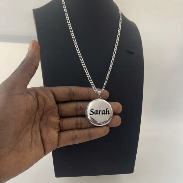 ENGRAVE SILVER LOCKET NECKLACE